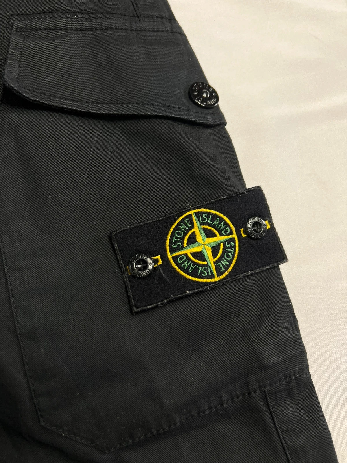 Stone Island Straight Leg Cargos Black 32' Waist