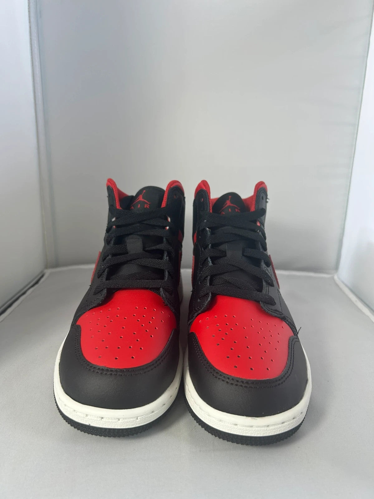 Nike Jordan 1 Mid GS Gym Red/Black UK6