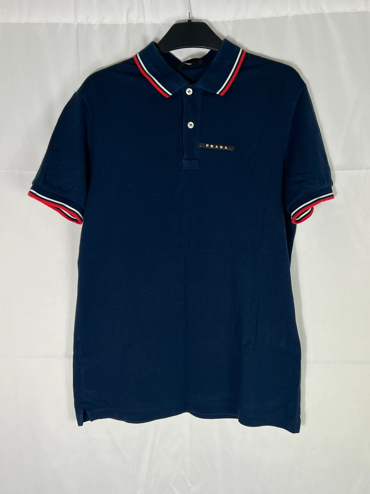 Prada Pique Polo Navy