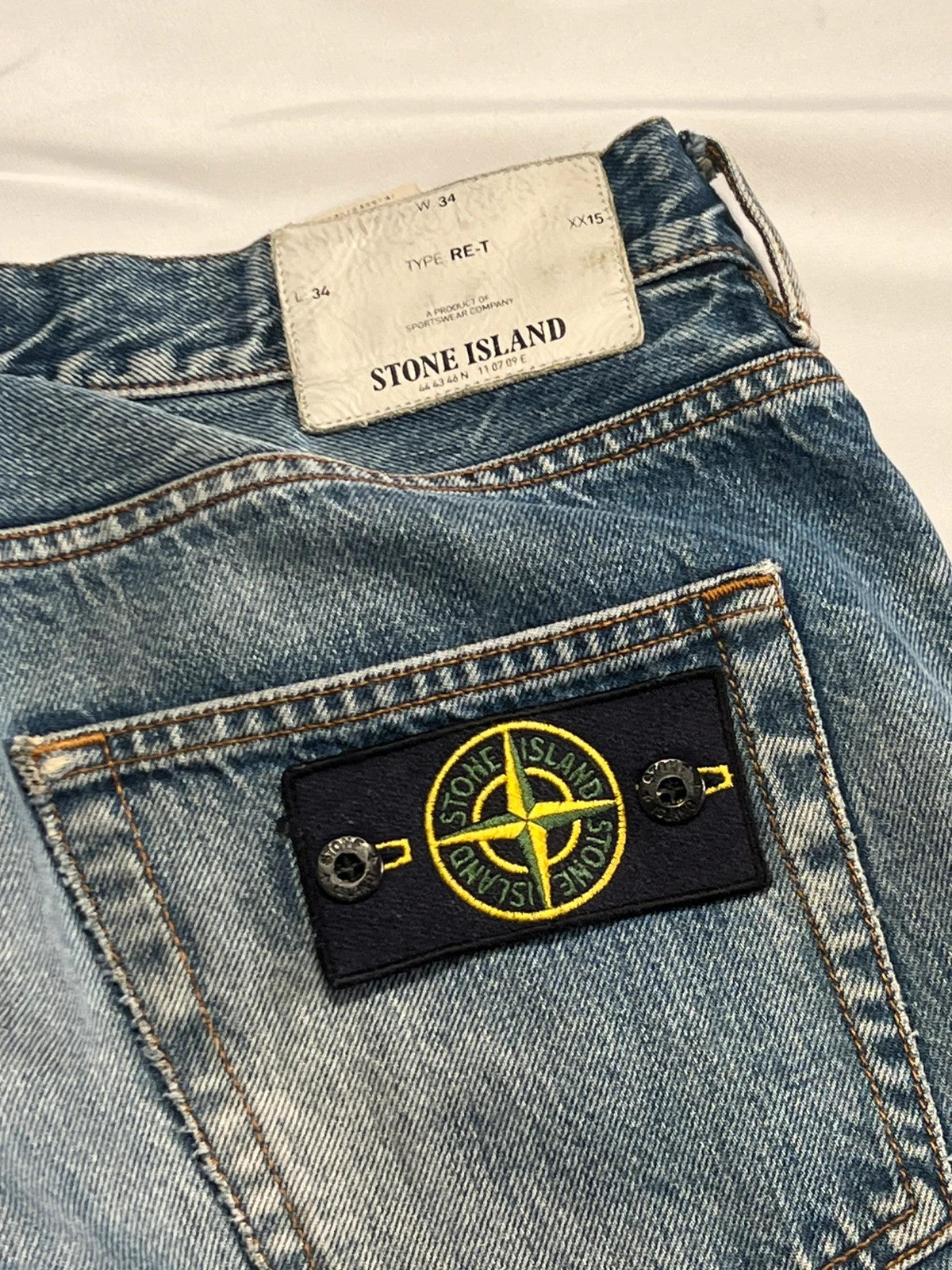 Stone Island Light Washed Blue Denim Jeans W34 L34