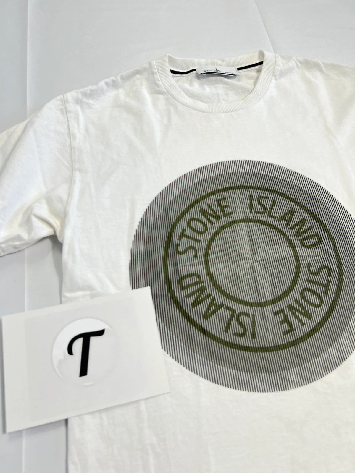 Stone Island Rubberised 3D Logo White Tshirt