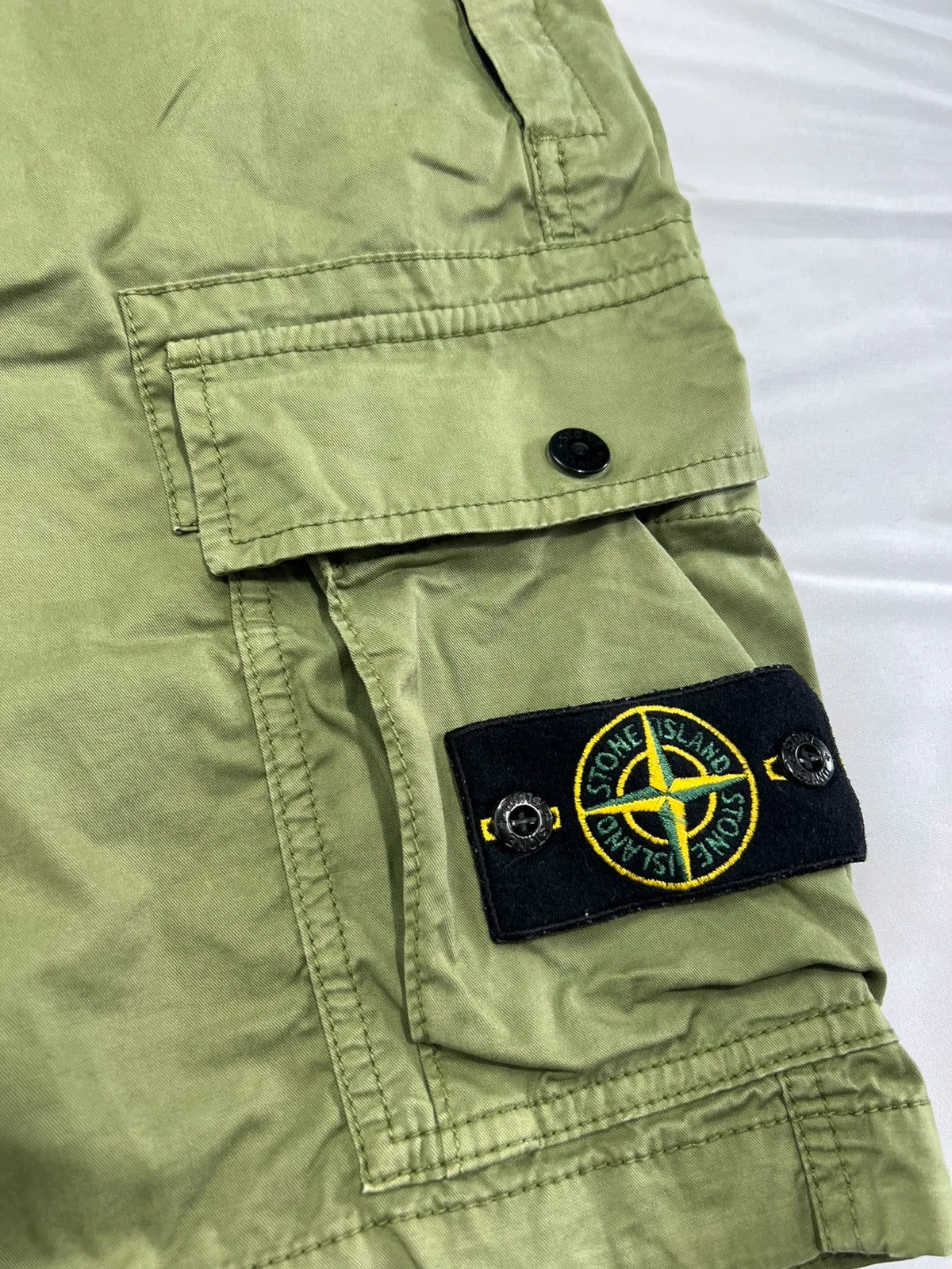 Stone Island Khaki Cargo Shorts Type-SL
