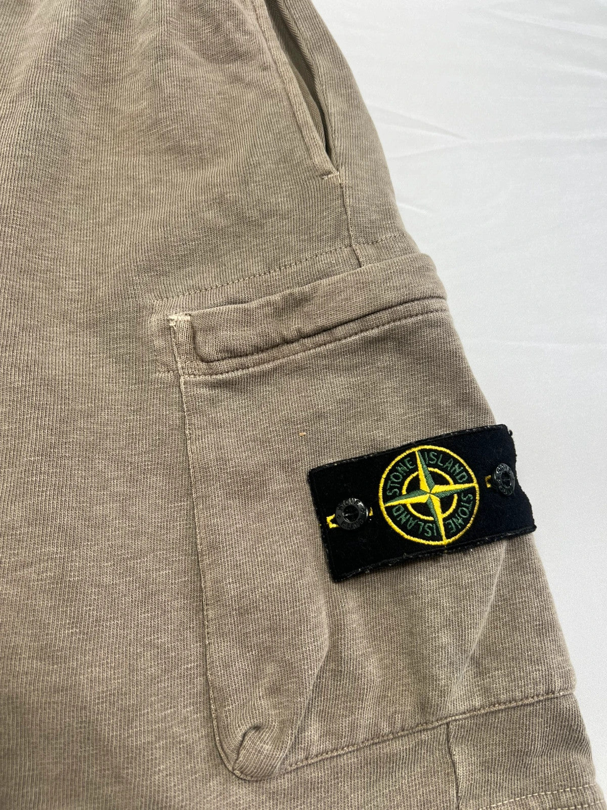 Stone Island Biege Cotton Cargo Shorts