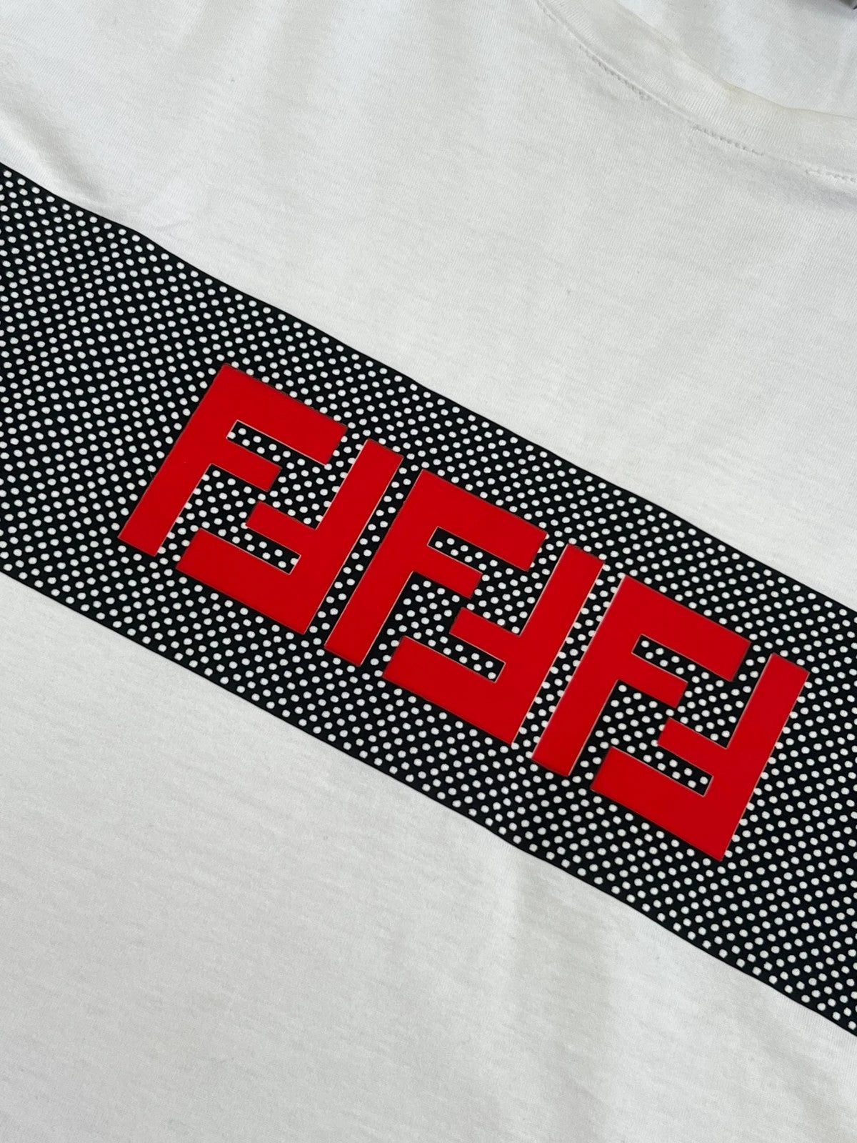 Fendi FF Roma Stripe Tshirt White