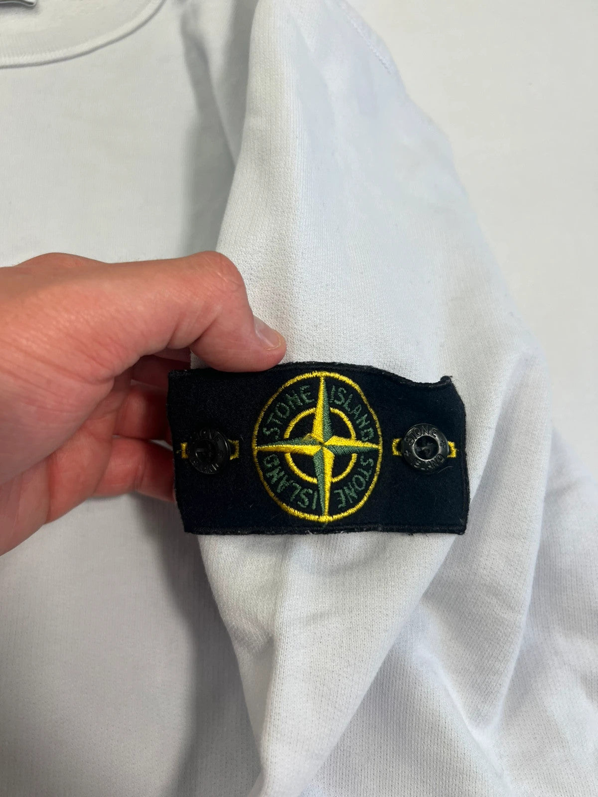 Stone Island Off White/Cream Crewneck Sweatshirt