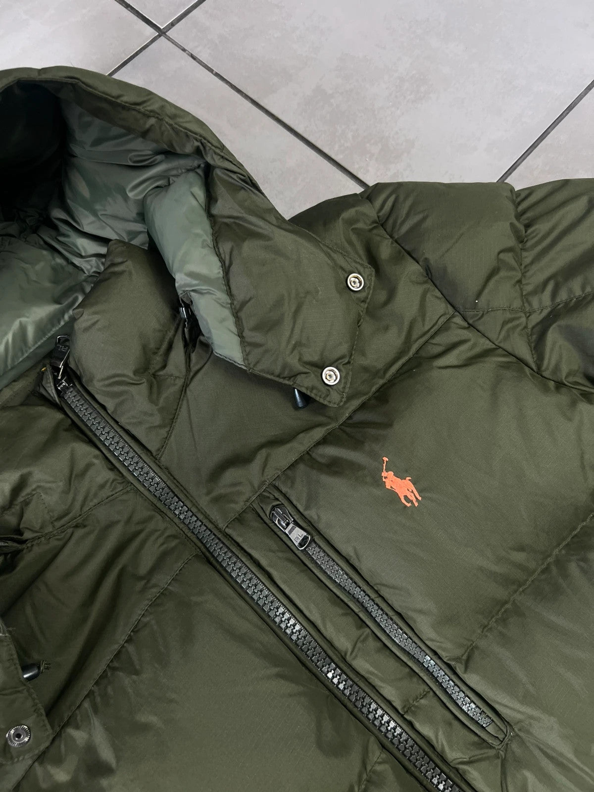 Ralph Lauren EL Cap Puffer Jacket Khaki