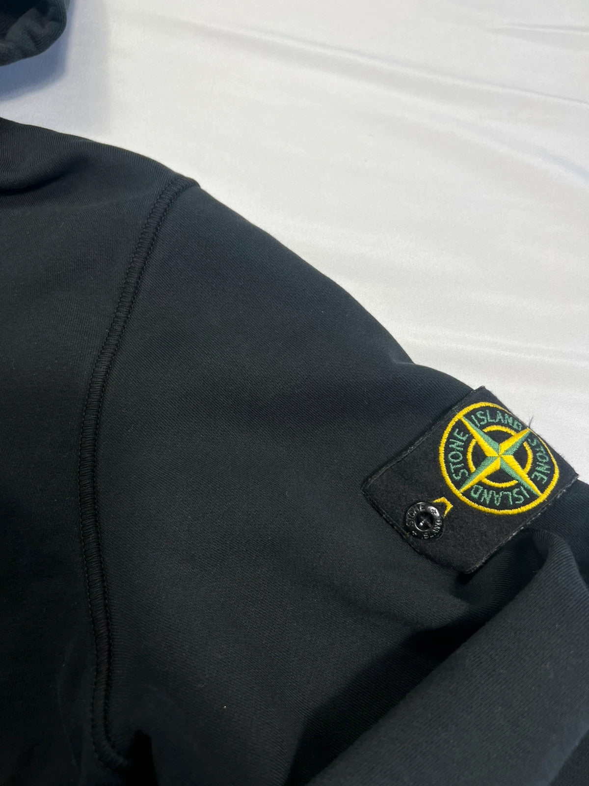 Stone Island Black Fleece Zip Up Hoodie & Cargo Tracksuit Bottom Set Black