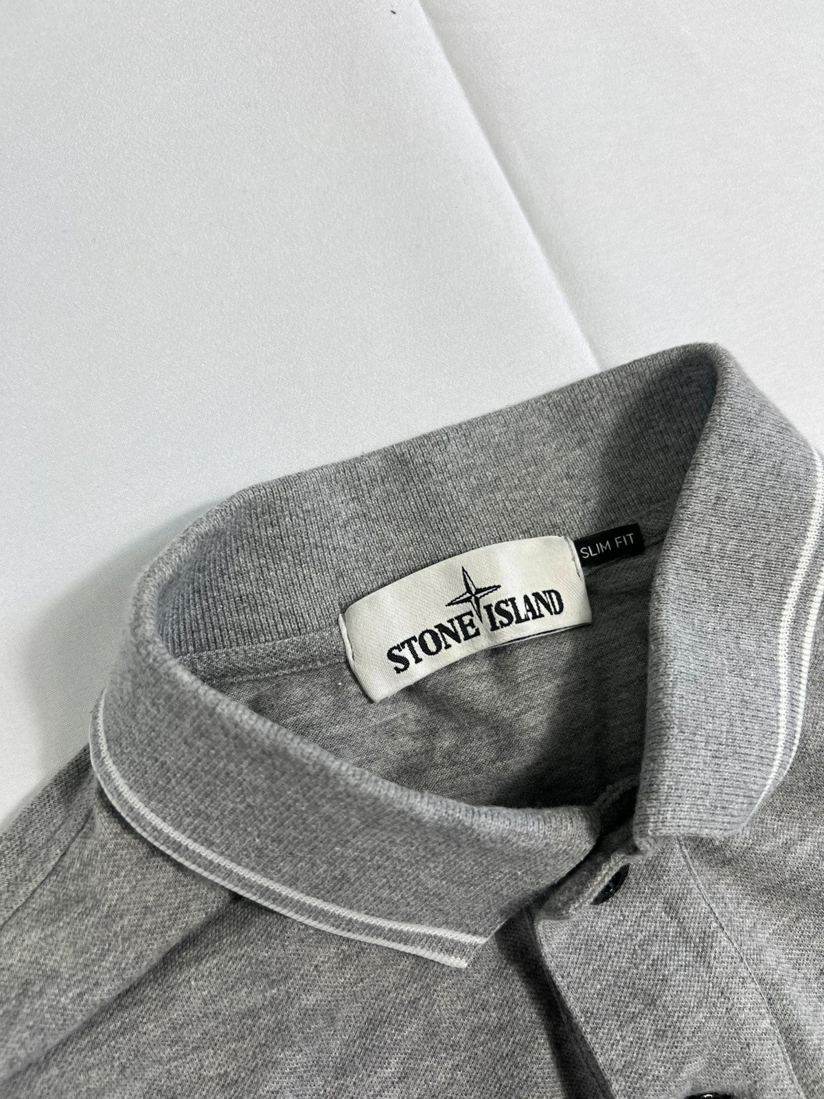 Stone Island Polo Shirt Marl Grey
