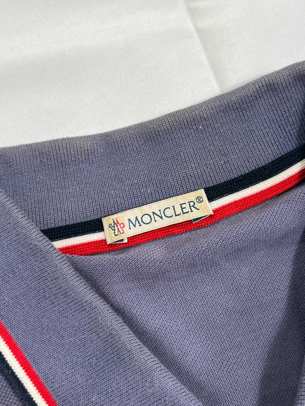 Moncler Maglia Navy Blue Polo Shirt