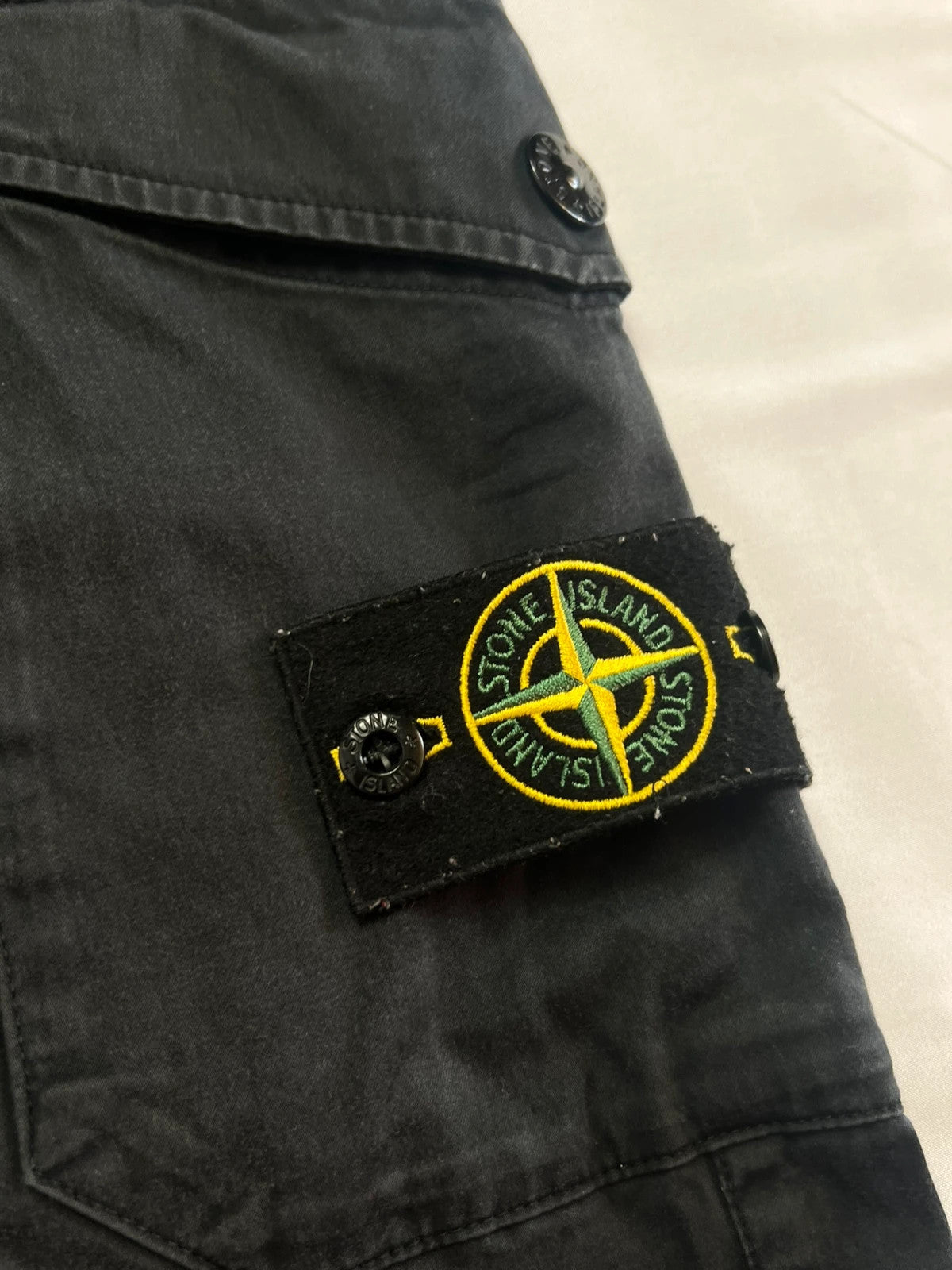 Stone Island Cargo Trousers Slim Style 32 Waist Black