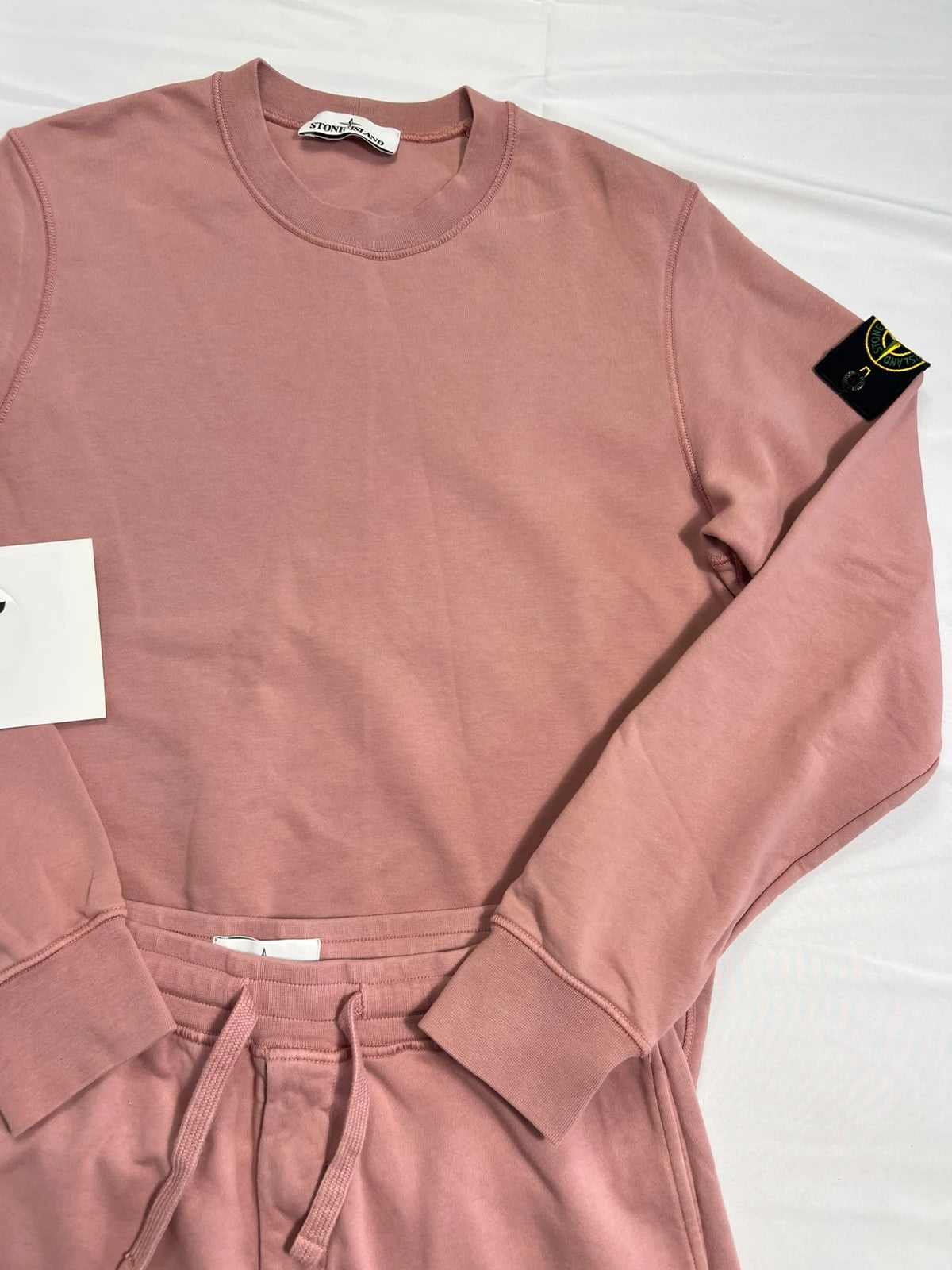 Stone Island Salmon / Rose Pink Fleece Sweatshirt & Short Set