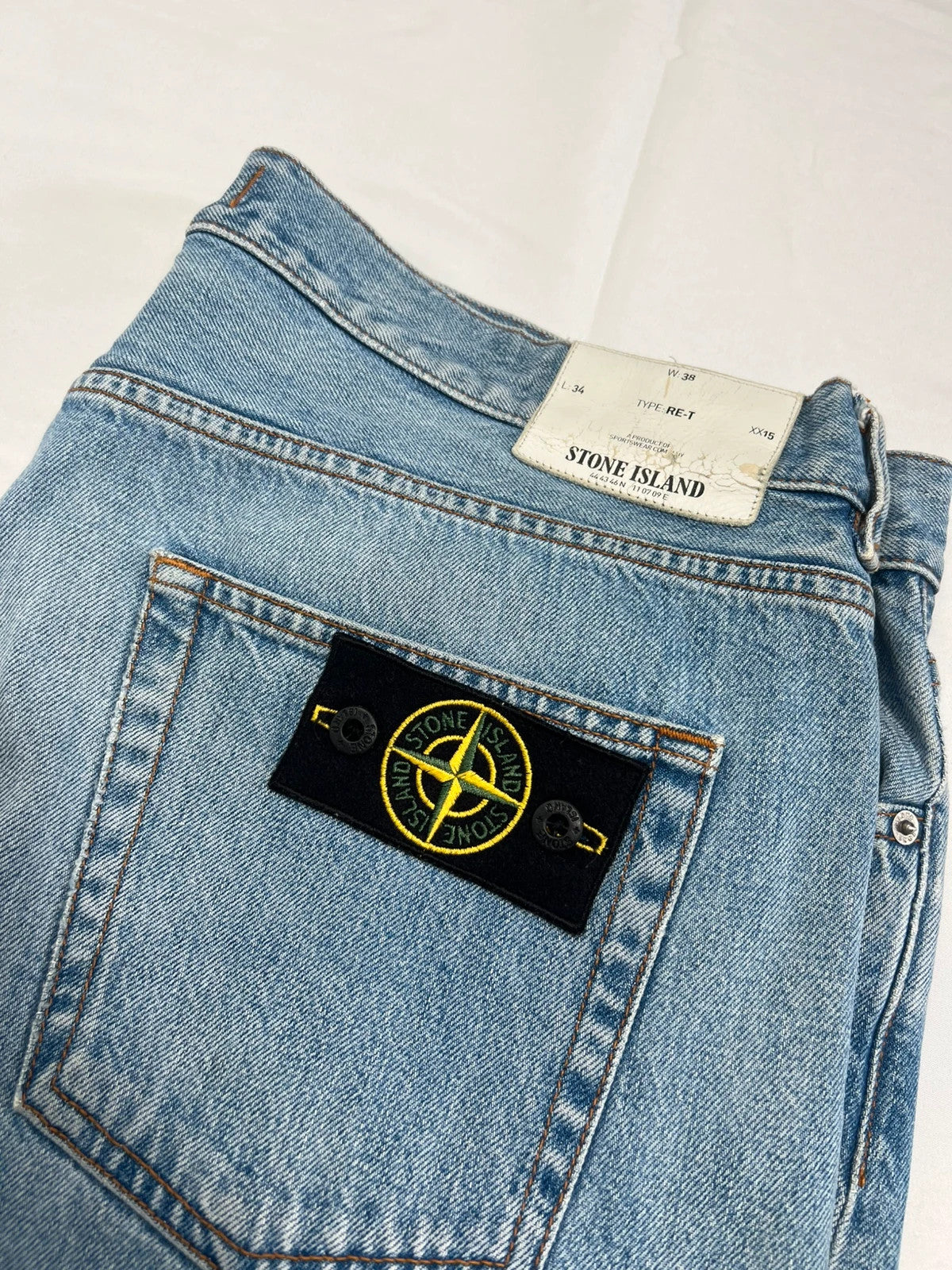 Stone Island Light Blue Jeans Badge 2020