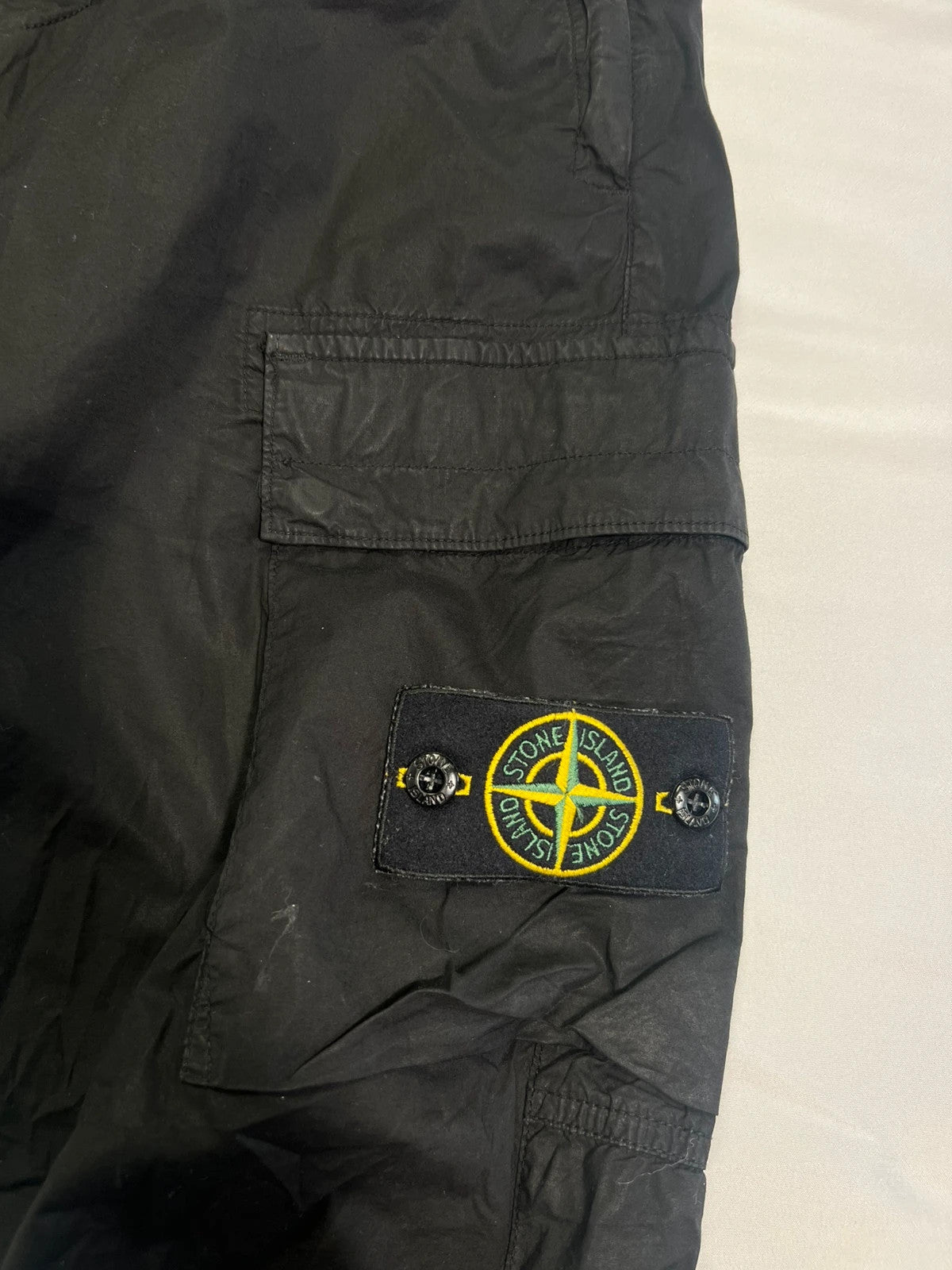 Stone Island Black RE-T Cargo Trouser Pants 30W