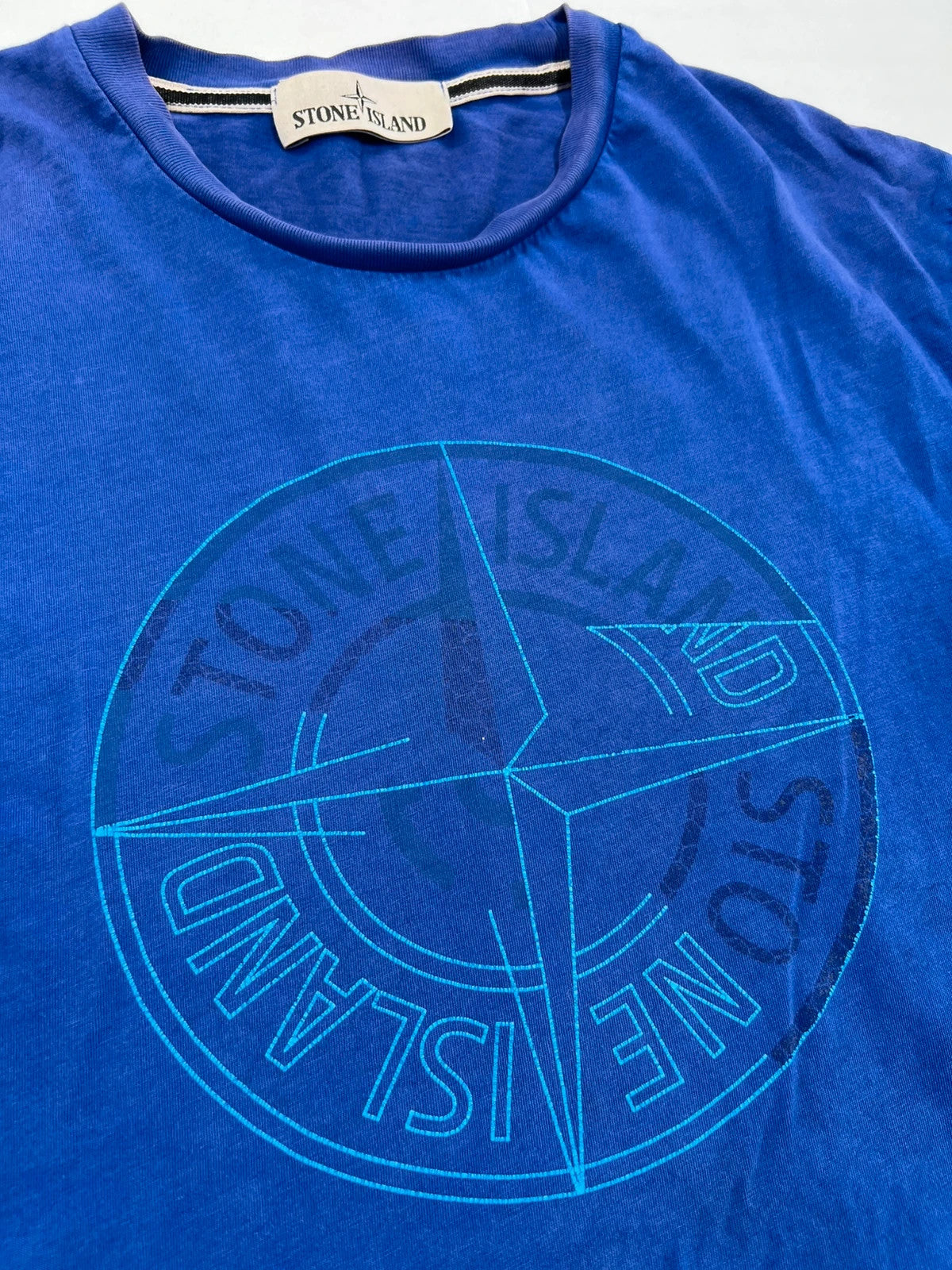 Stone Island Large Compass Blue Tshirt