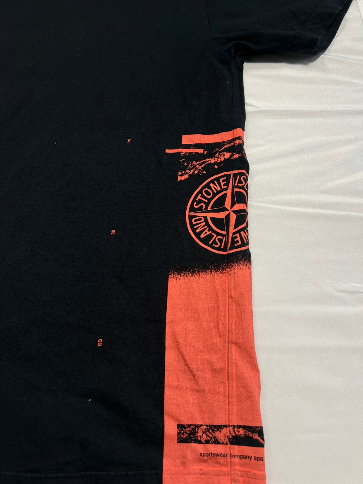 Stone Island Red Side Logo Institutional Tshirt