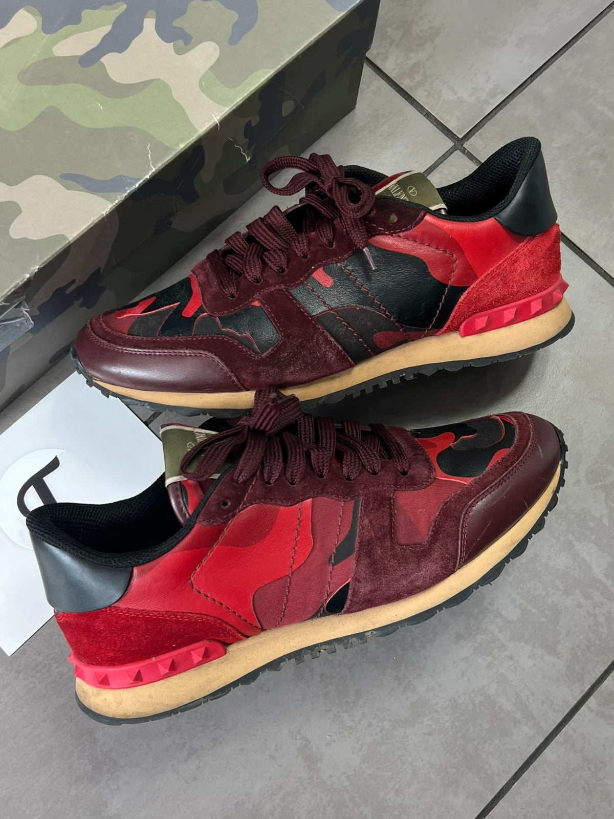Valentino Red Camo Rockrunner Trainer