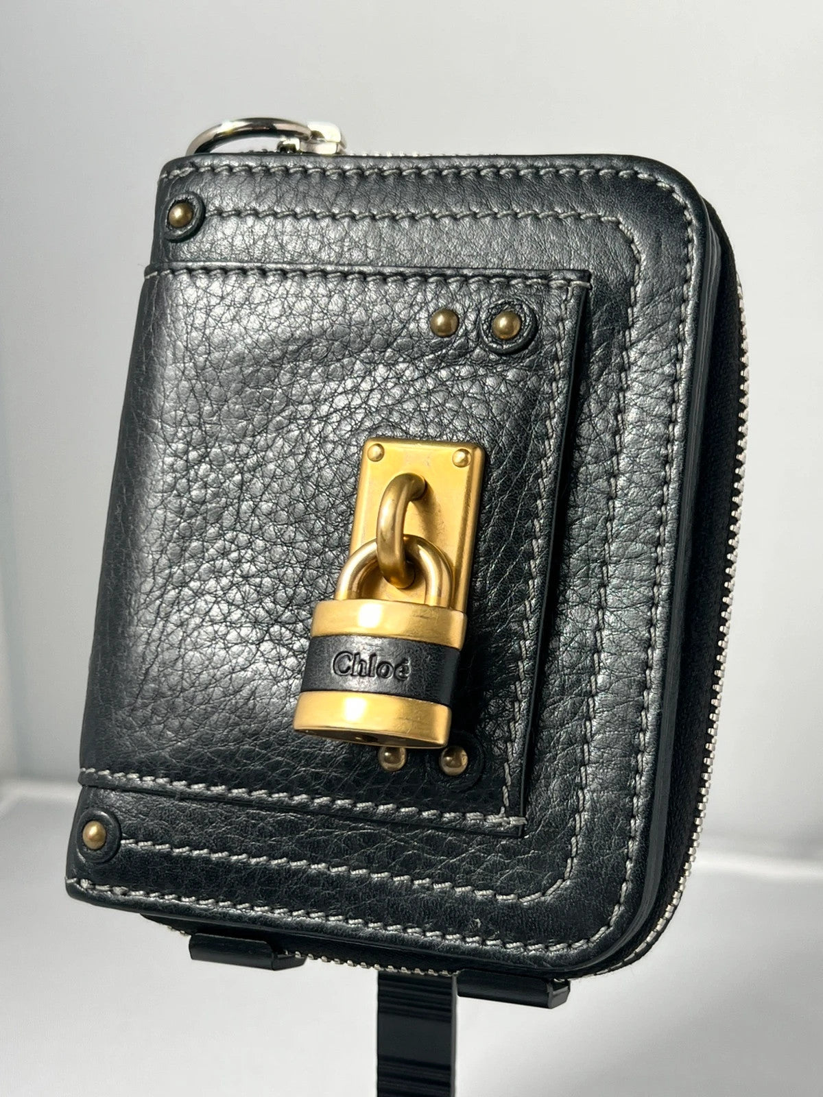 Chloe Paddington Purse Wallet Black Leather