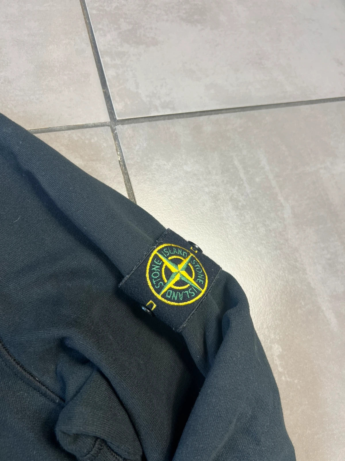 Stone Island Black ‘1/4’ Quarter Zip Jumper