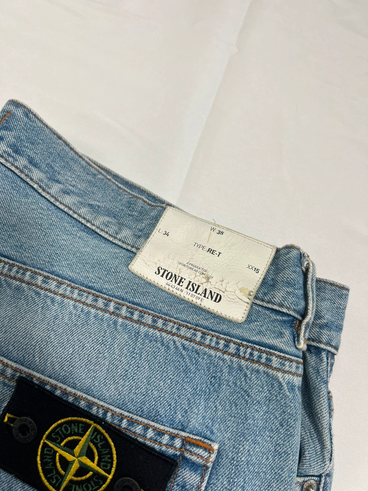 Stone Island Light Blue Jeans Badge 2020