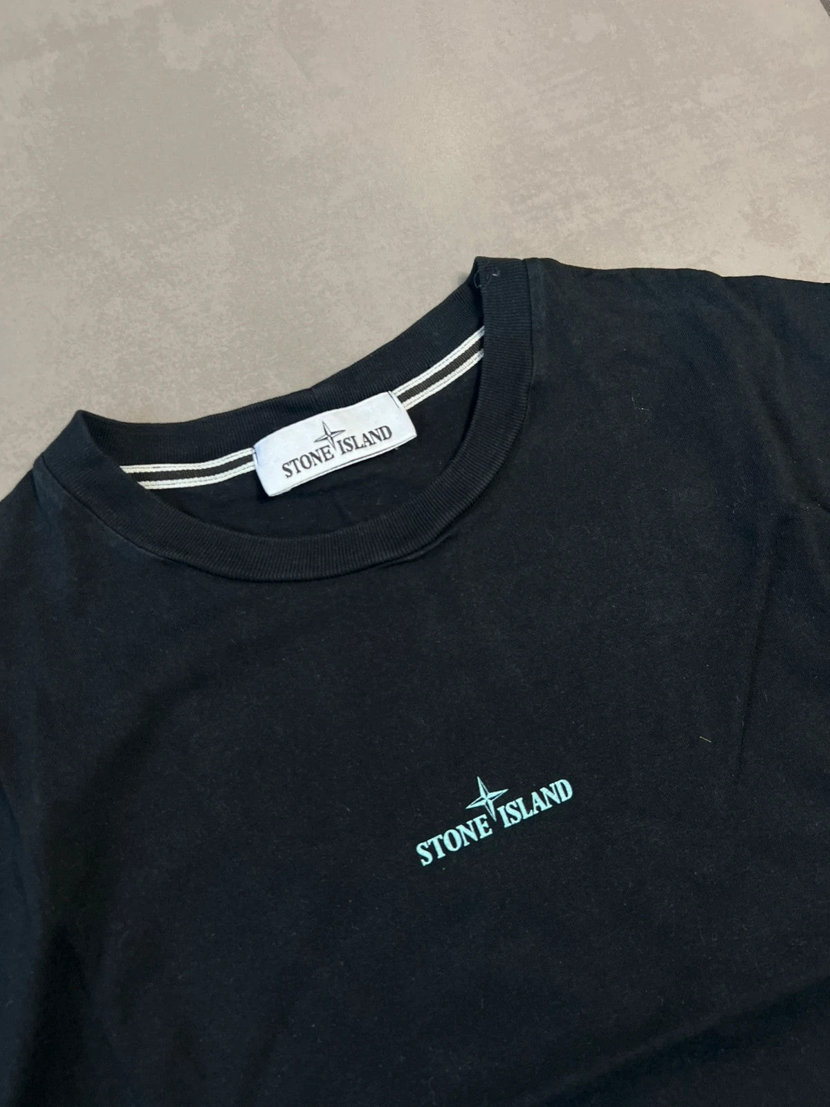Stone Island Tricromia Three Print Rhinestone T-shirt Black
