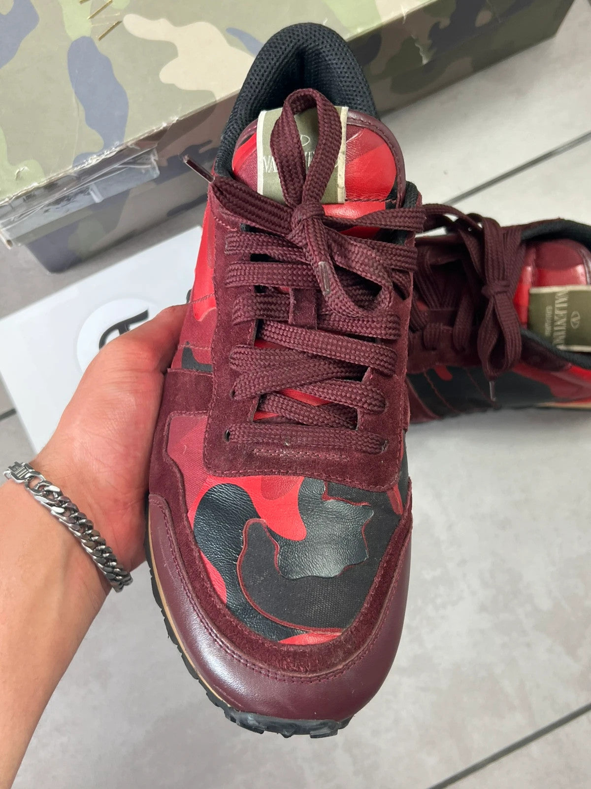 Valentino Red Camo Rockrunner Trainer