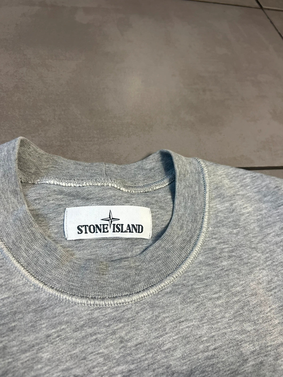 Stone Island Marl Grey Pullover Sweatshirt