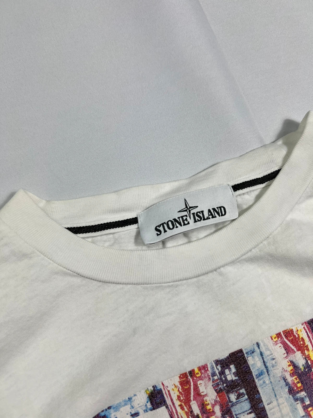 Stone Island Glitch City Tshirt White