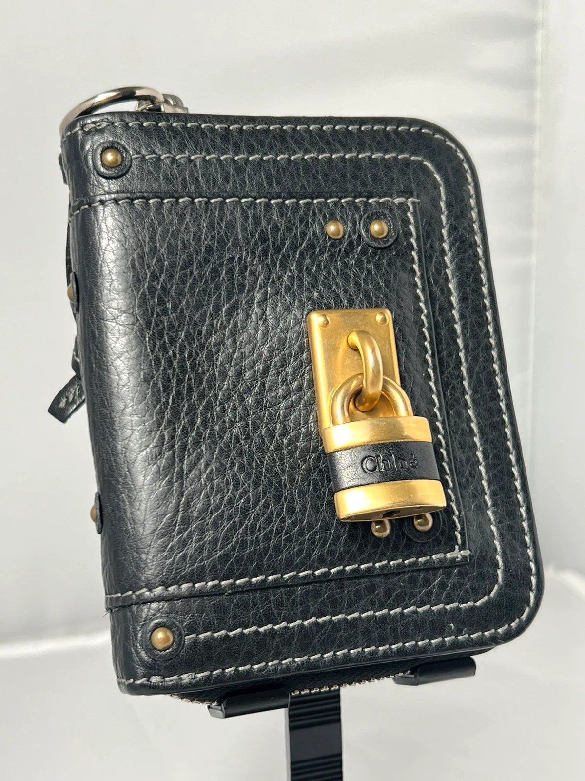 Chloe Paddington Purse Wallet Black Leather