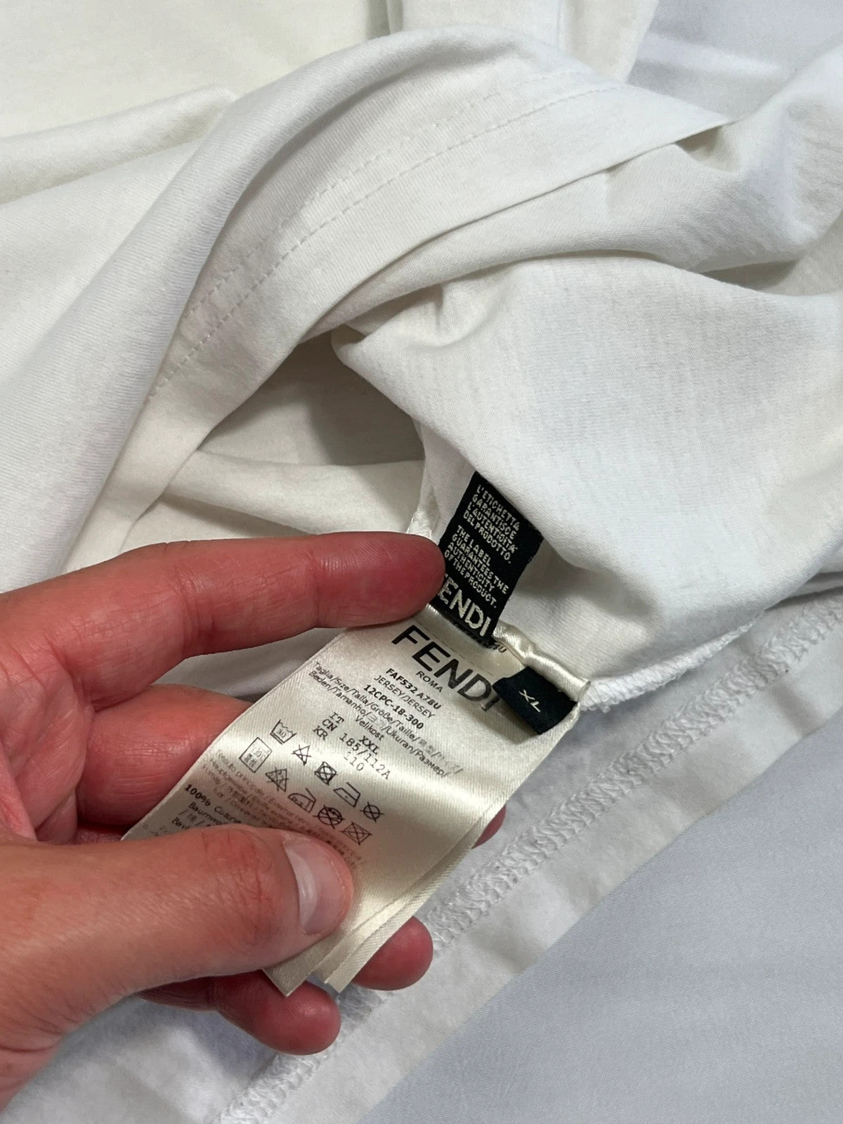 Fendi FF Roma Stripe Tshirt White