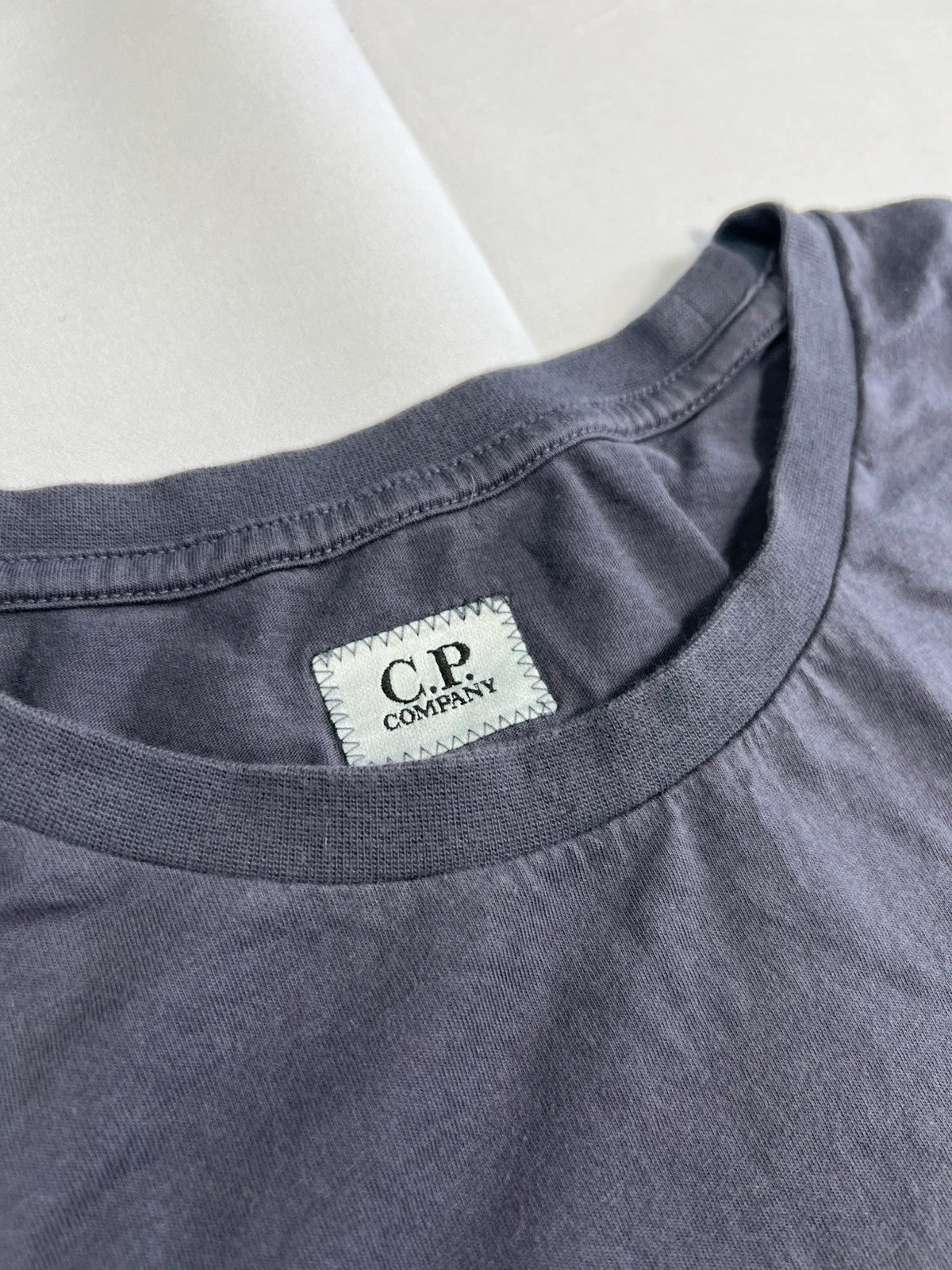 CP Company Navy Wax Logo Tee