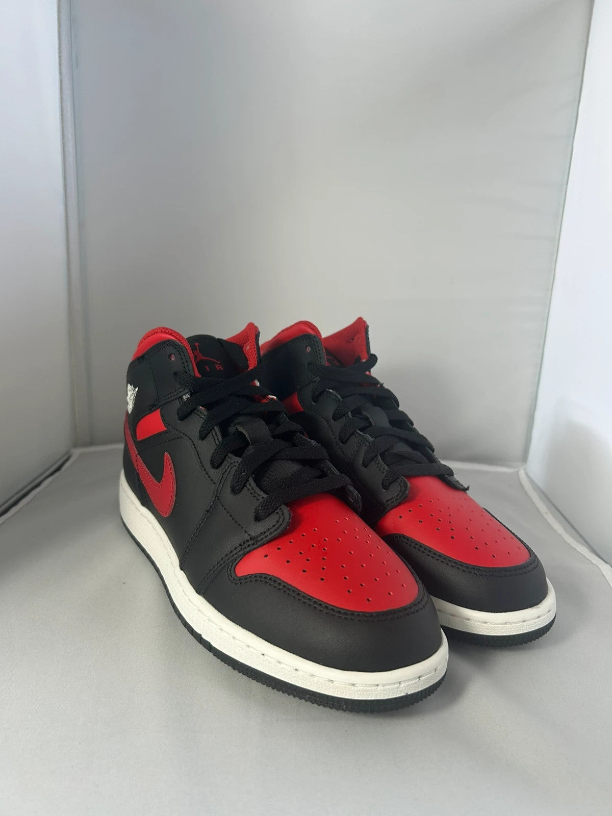 Nike Jordan 1 Mid GS Gym Red/Black UK6