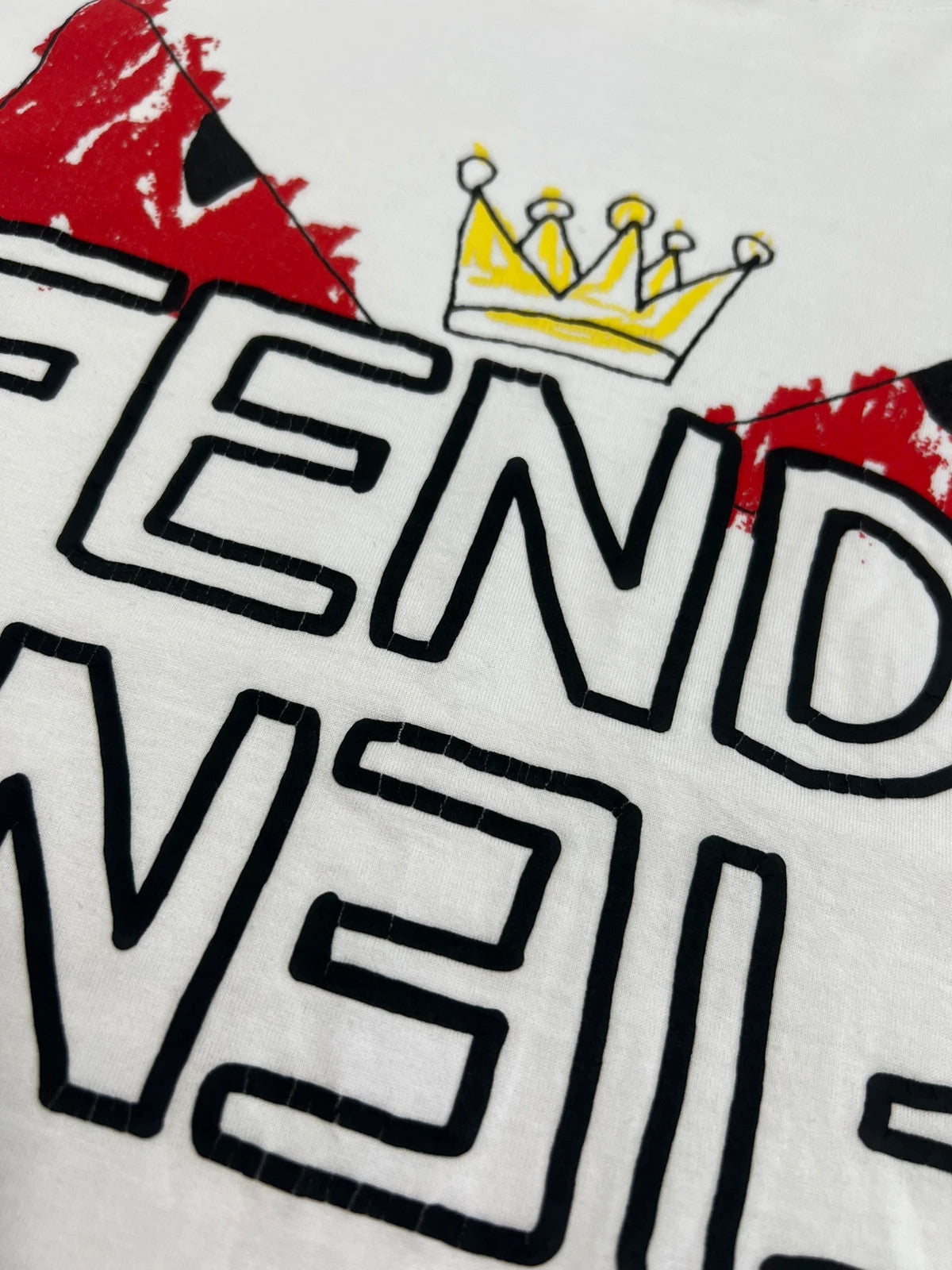 Fendi Crown Monster Bug Eye T-shirt White