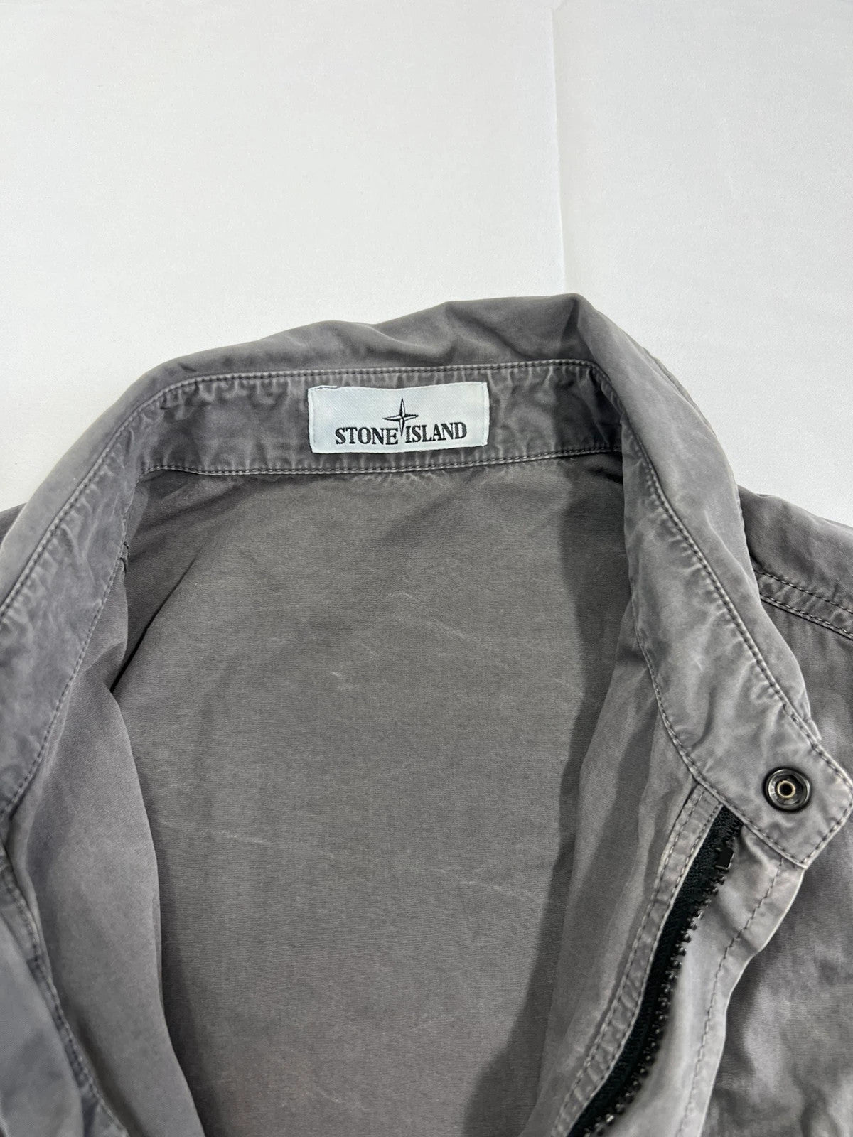 Stone Island Light Grey Dyed Overshirt Jacket