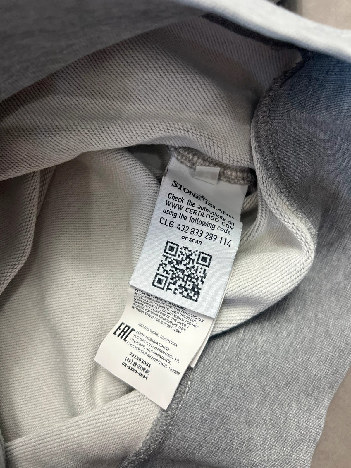 Stone Island Pullover Grey Sweatshirt