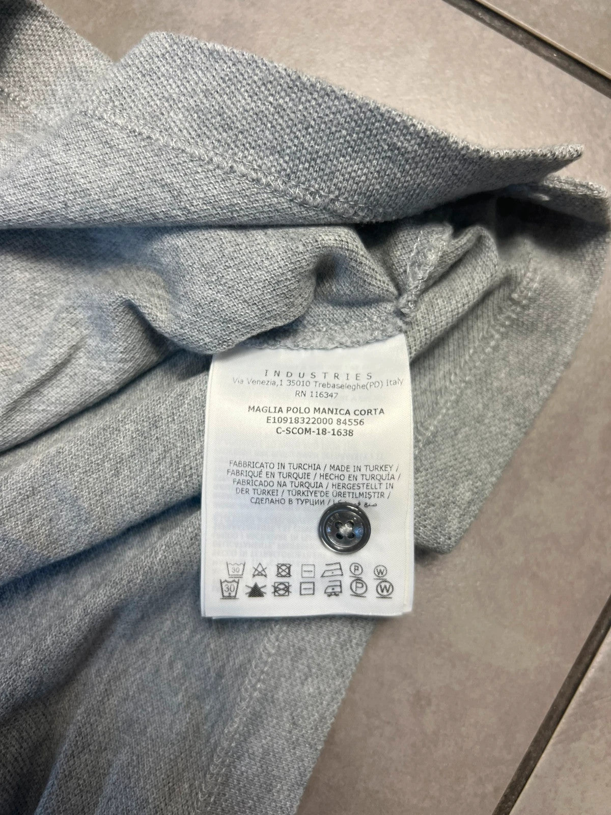 Moncler Maglia Polo Shirt Big Badge Grey