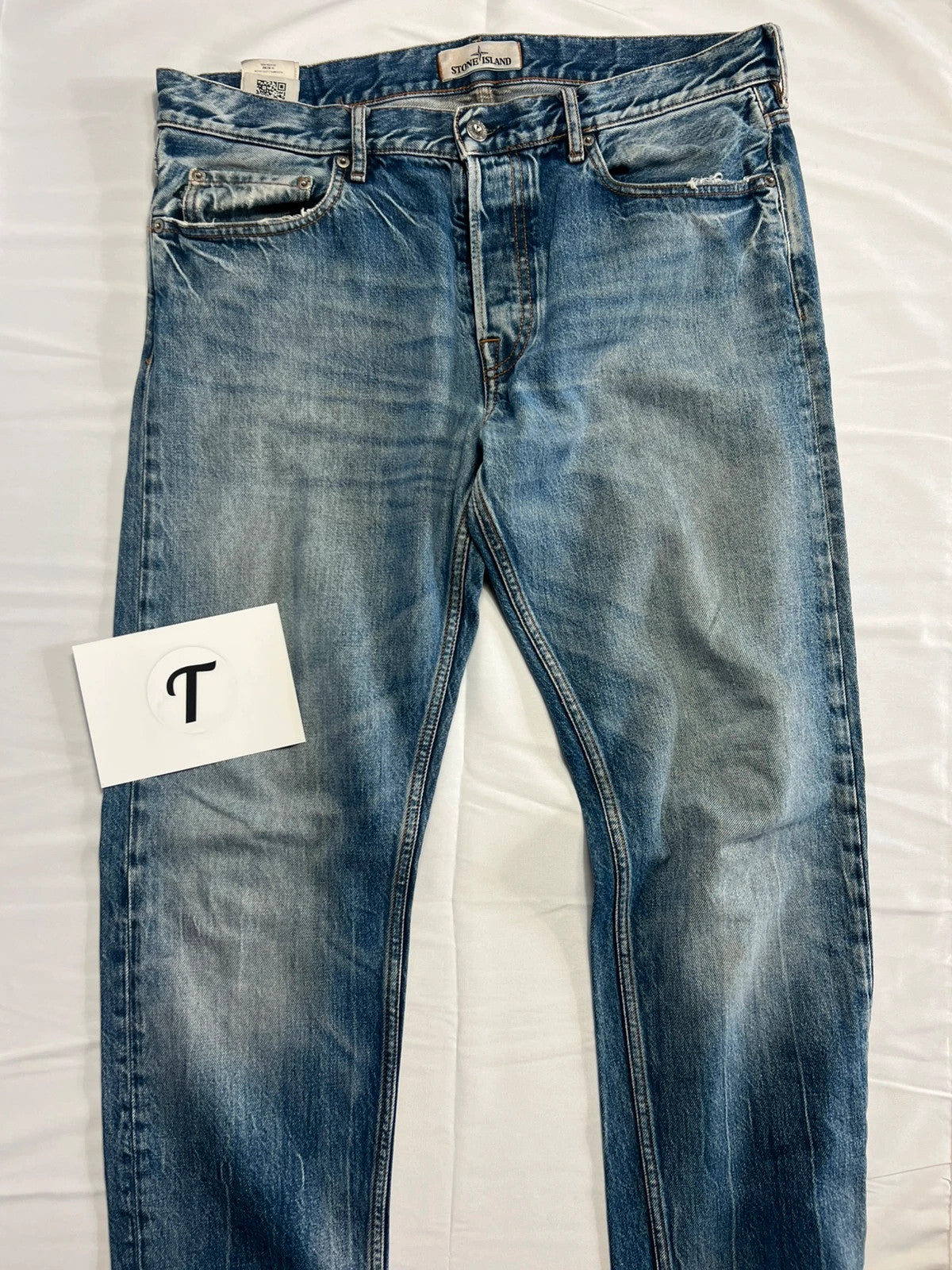 Stone Island Light Washed Blue Denim Jeans W34 L34