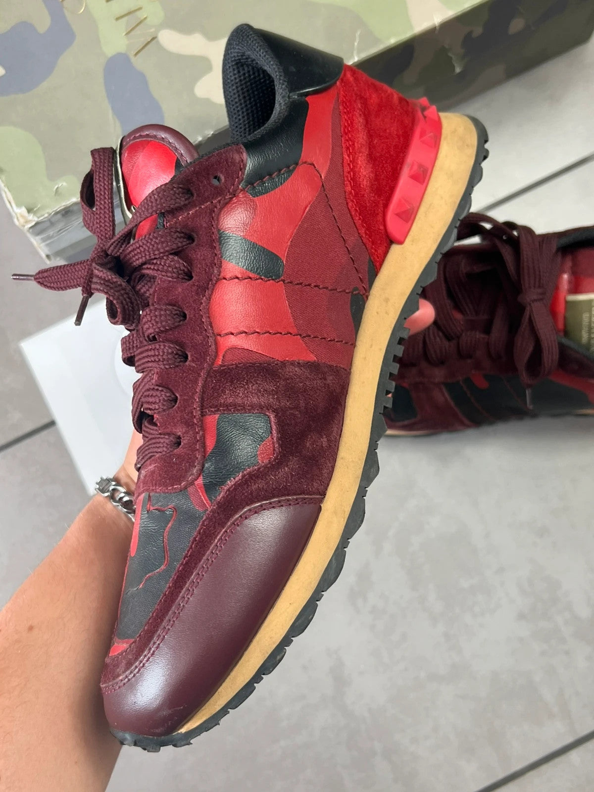 Valentino Red Camo Rockrunner Trainer