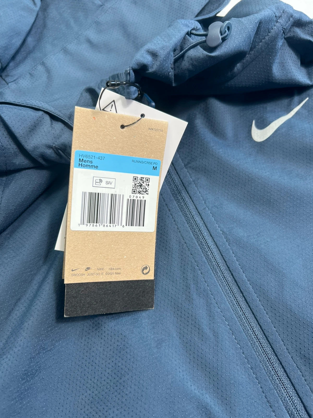 Nike Miler Repel Jacket Windbreaker Navy