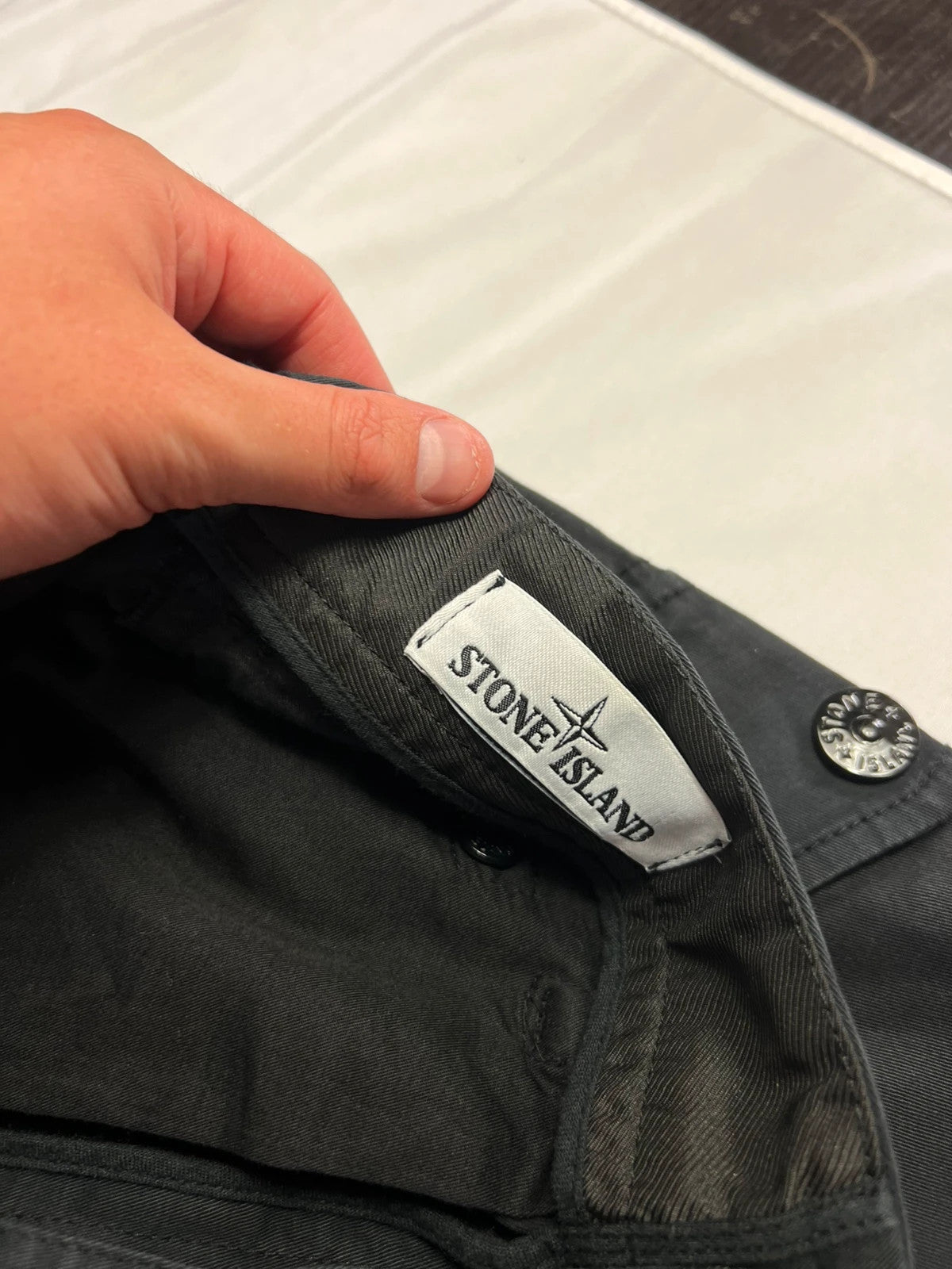 Stone Island Straight Leg Cargos Black 32' Waist