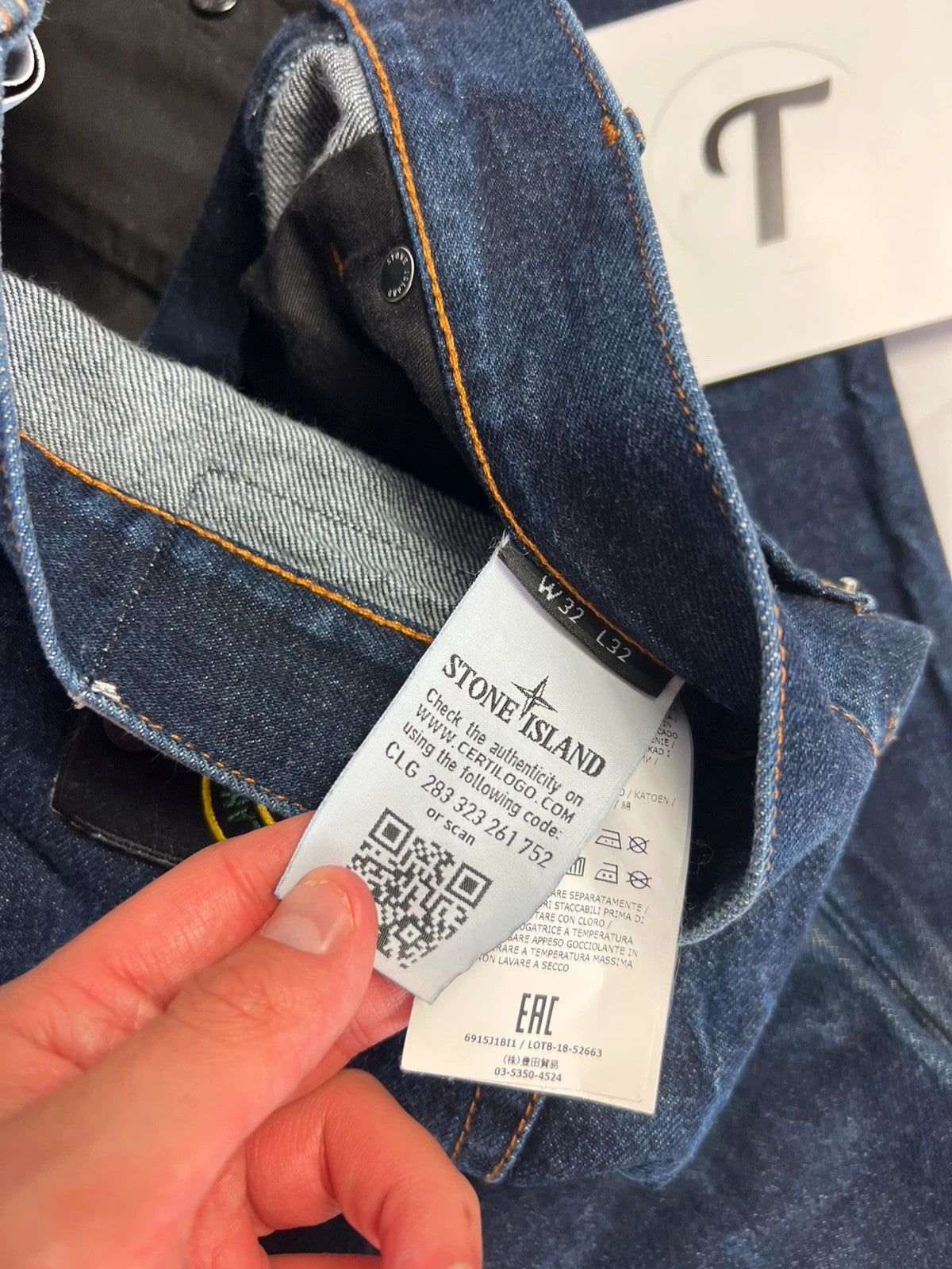 Stone Island Dark Navy Denim Jeans 32W