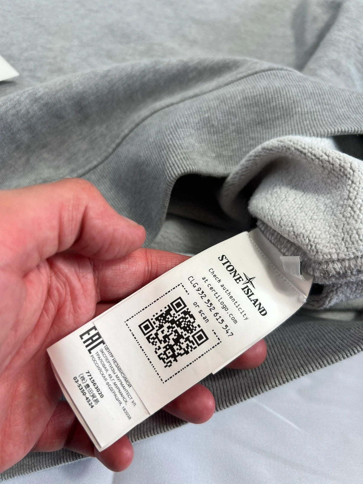Stone Island Grey Pullover Sweatshirt