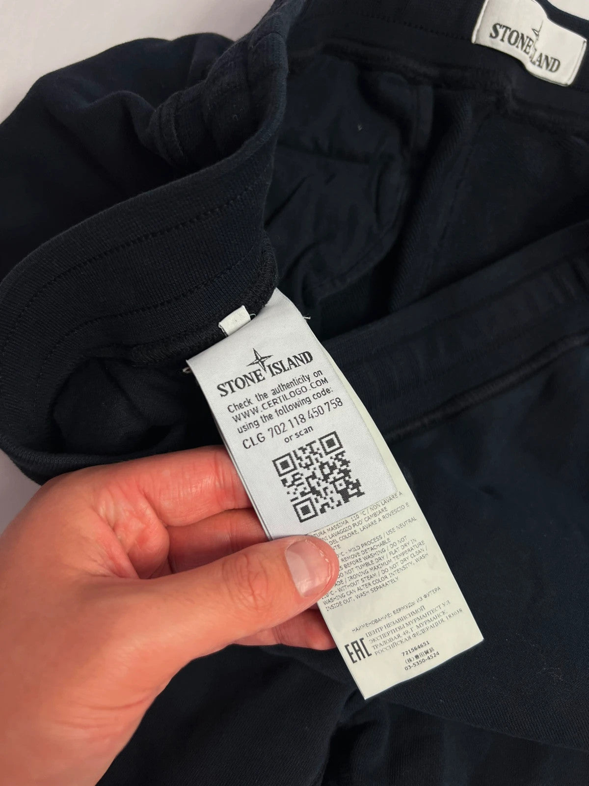 Stone Island Fleece Cargo Shorts Navy Large