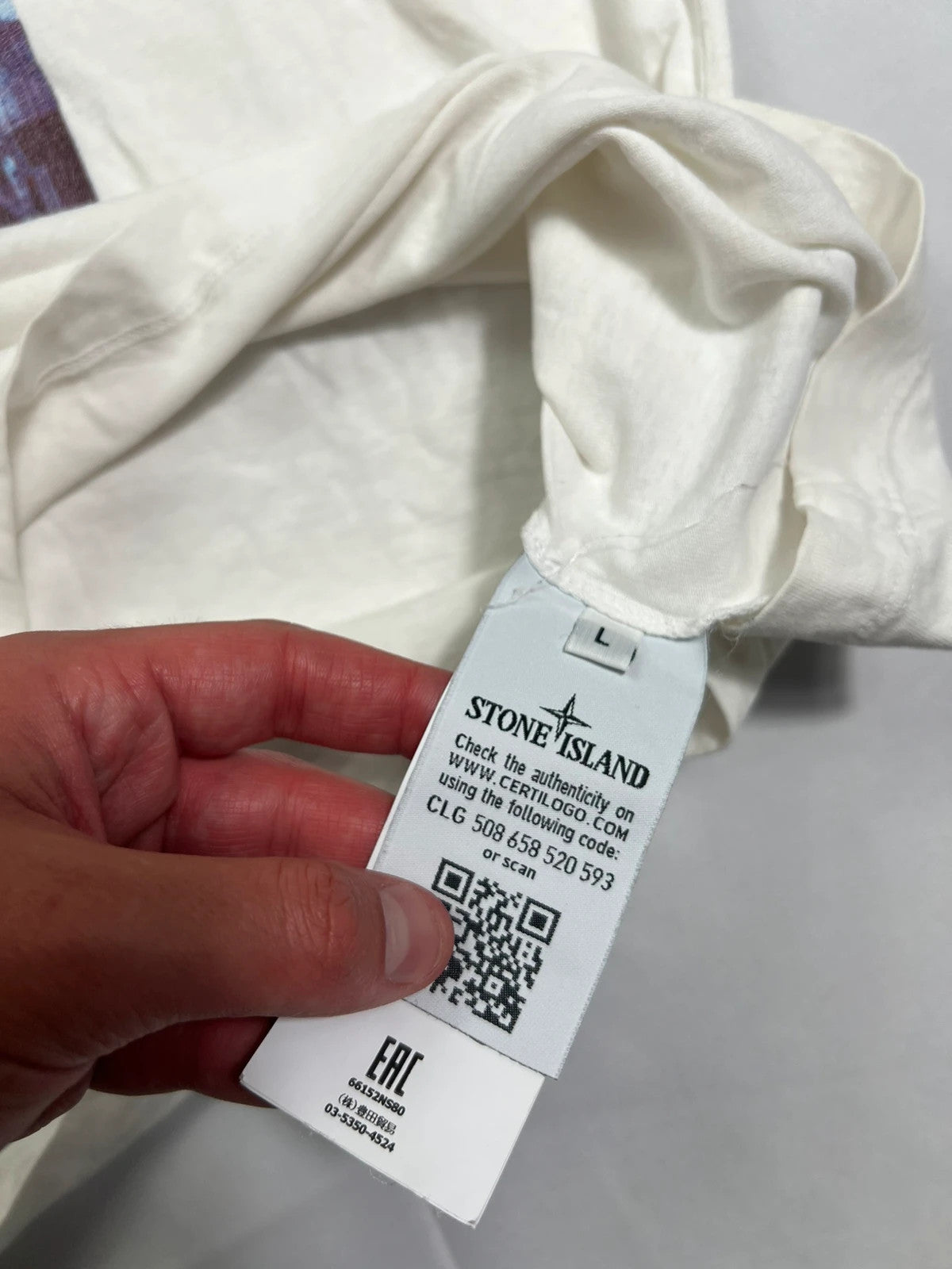 Stone Island Glitch City Tshirt White