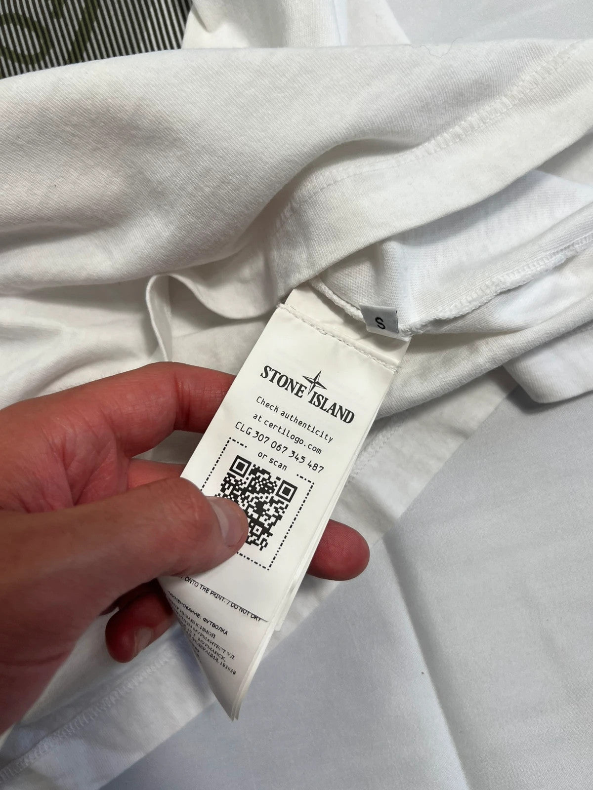 Stone Island Rubberised 3D Logo White Tshirt