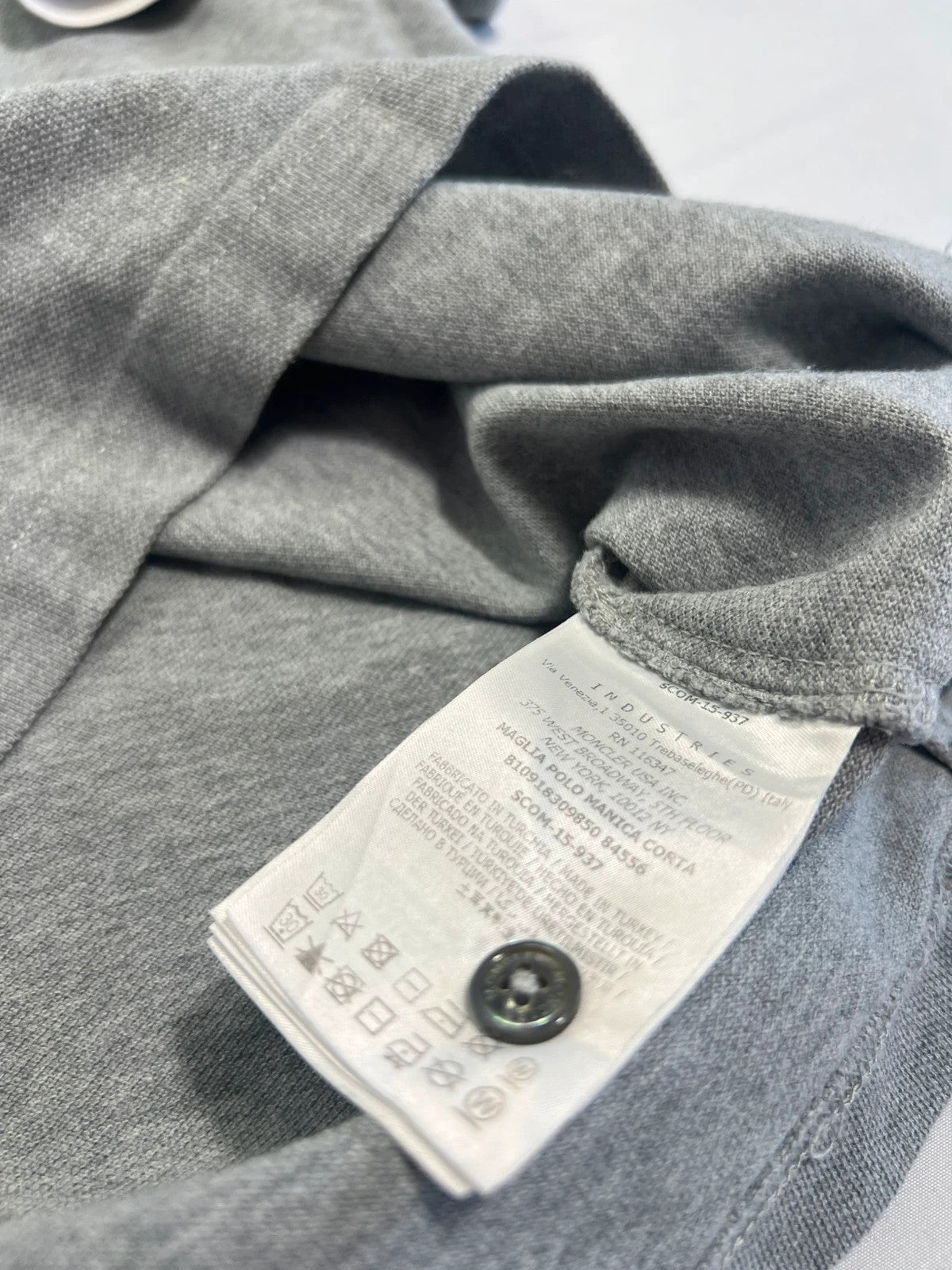 Moncler Maglia Corta Polo Shirt White / Grey