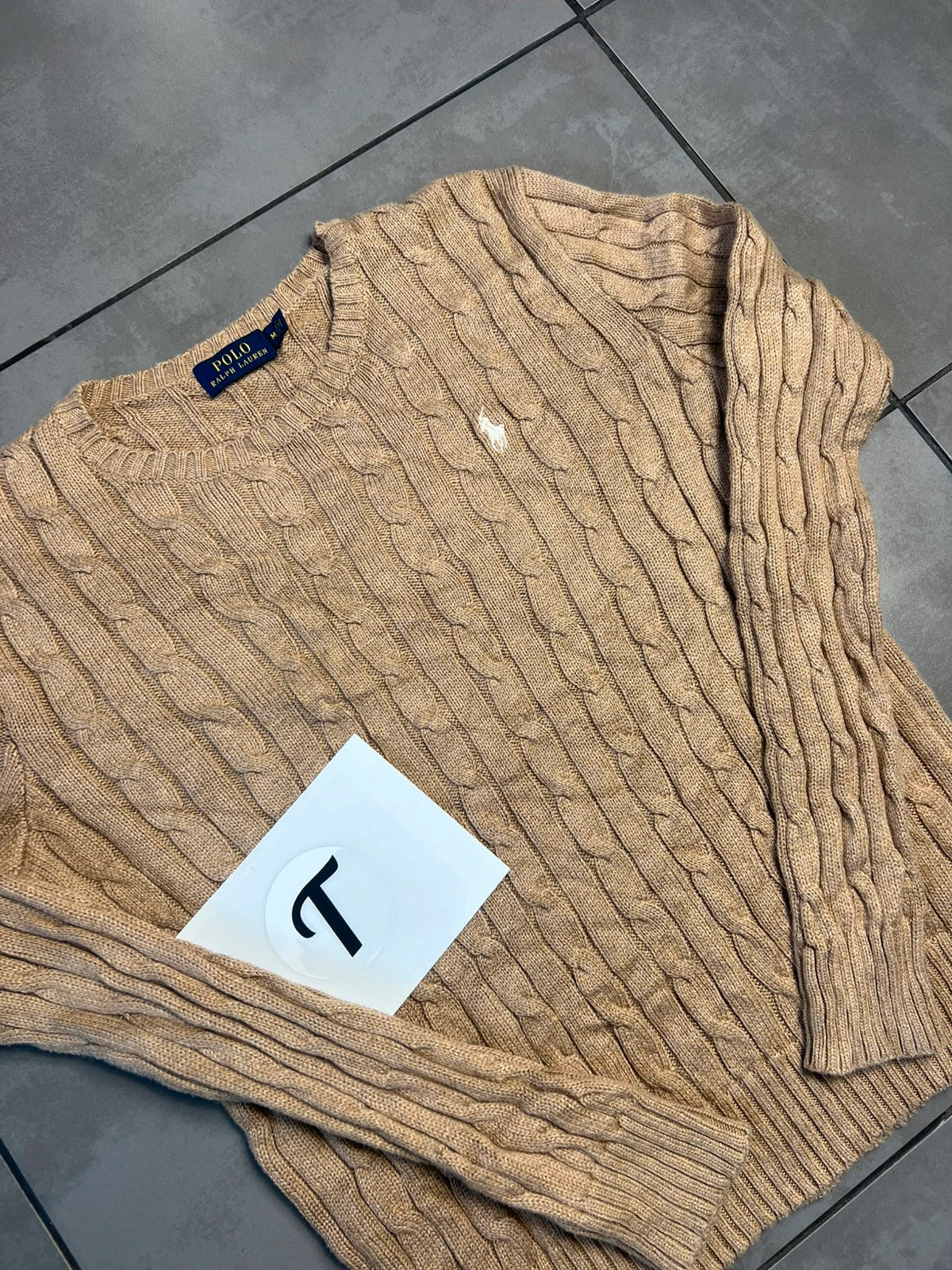 Ralph Lauren Biege Cableknit Sweatshirt Women’s