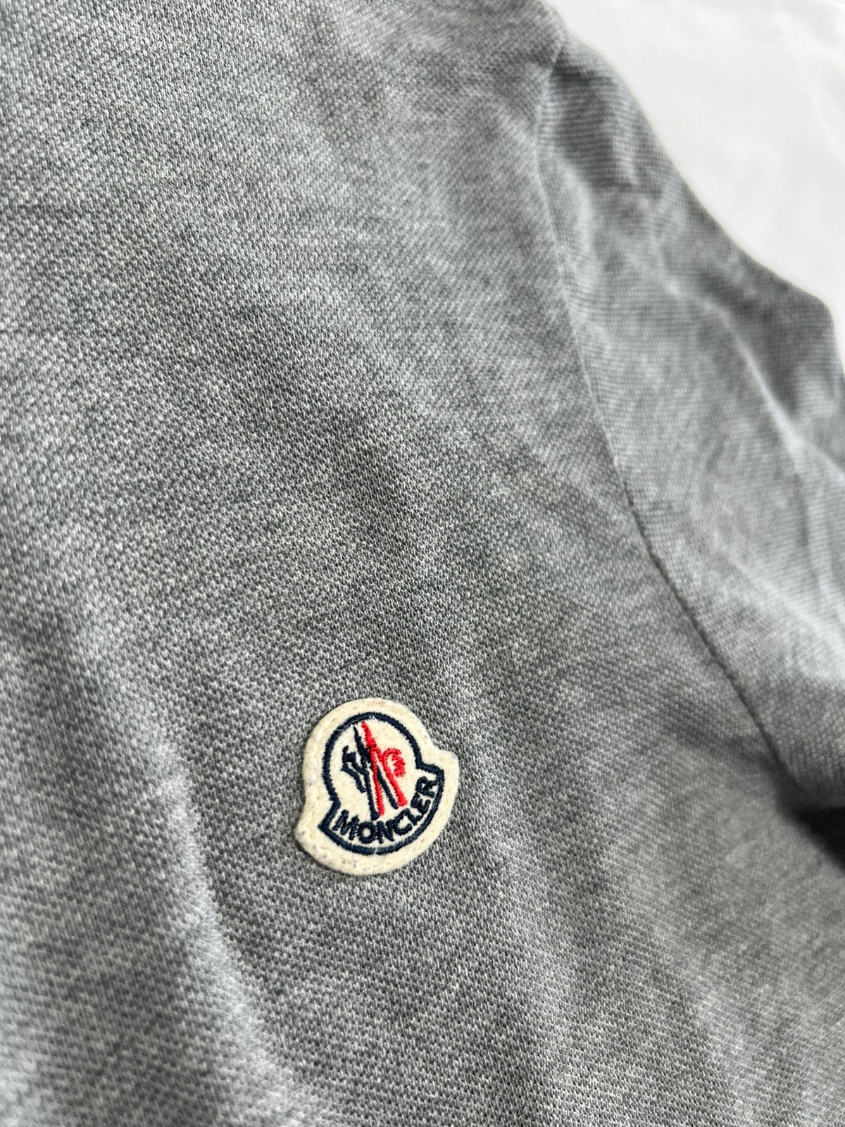 Moncler Maglia Long Sleeve Polo Shirt Grey