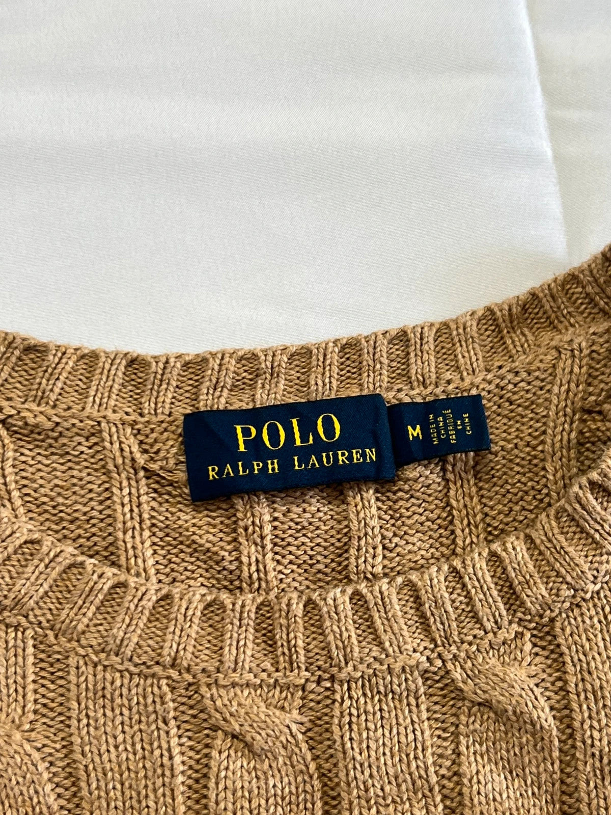 Ralph Lauren Women’s Cableknit Vneck Biedge Sweatshirt
