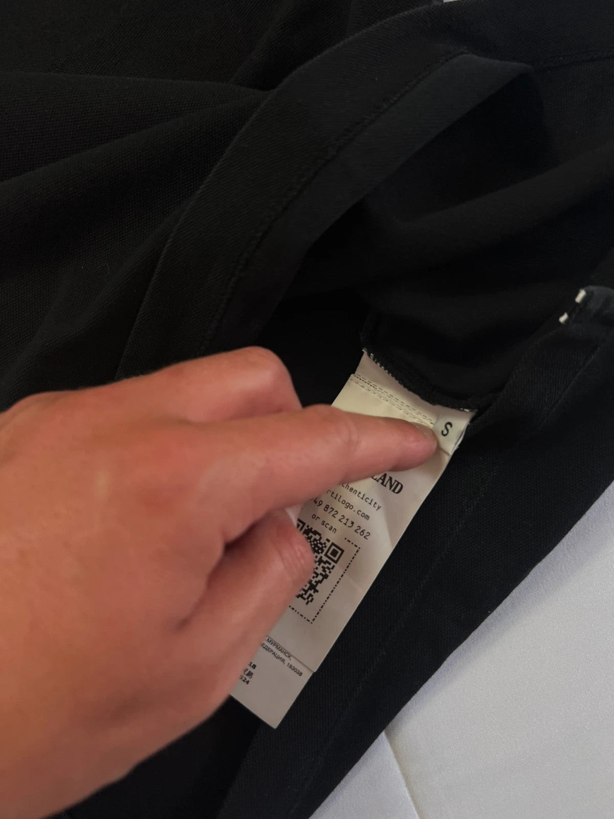 Stone Island Compass Logo Polo Shirt Black