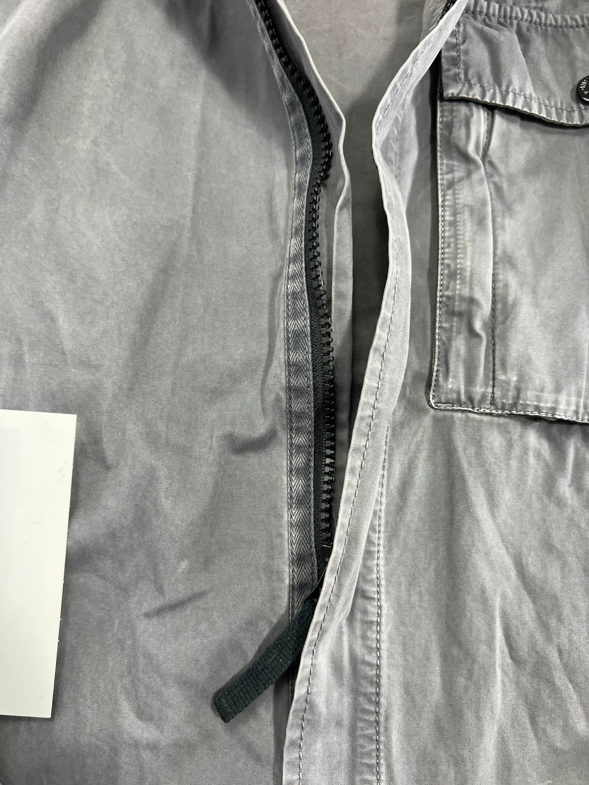 Stone Island Light Grey Dyed Overshirt Jacket